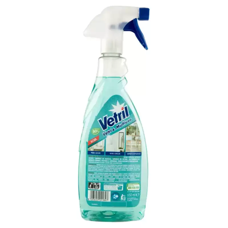 Vetril Detergent Multisuprafete&Sticla Alcool 650 ml Bax 12 buc.